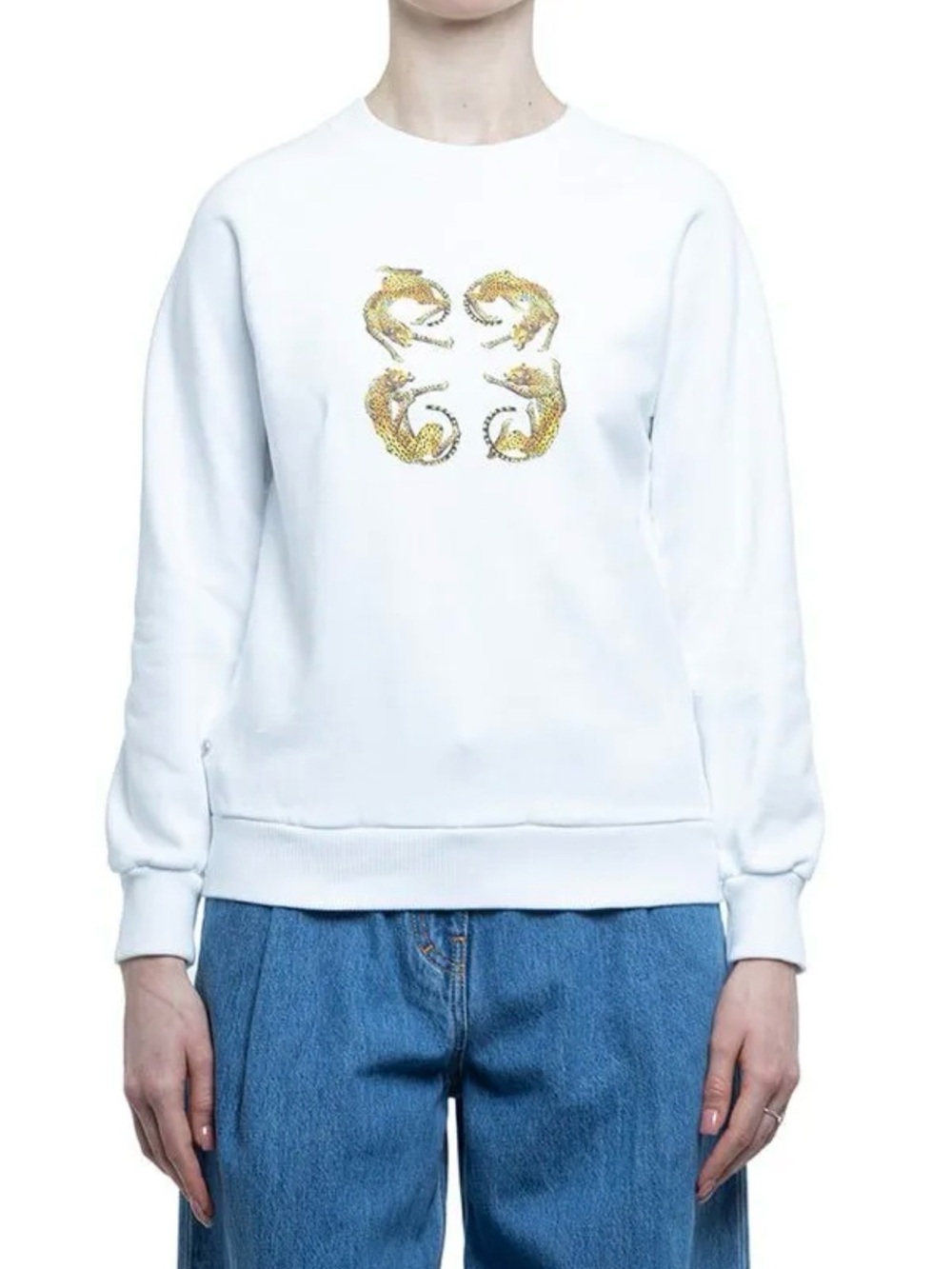 Givenchy SS25 4G Leopard Slim Fit Sweatshirt $950 MSRP